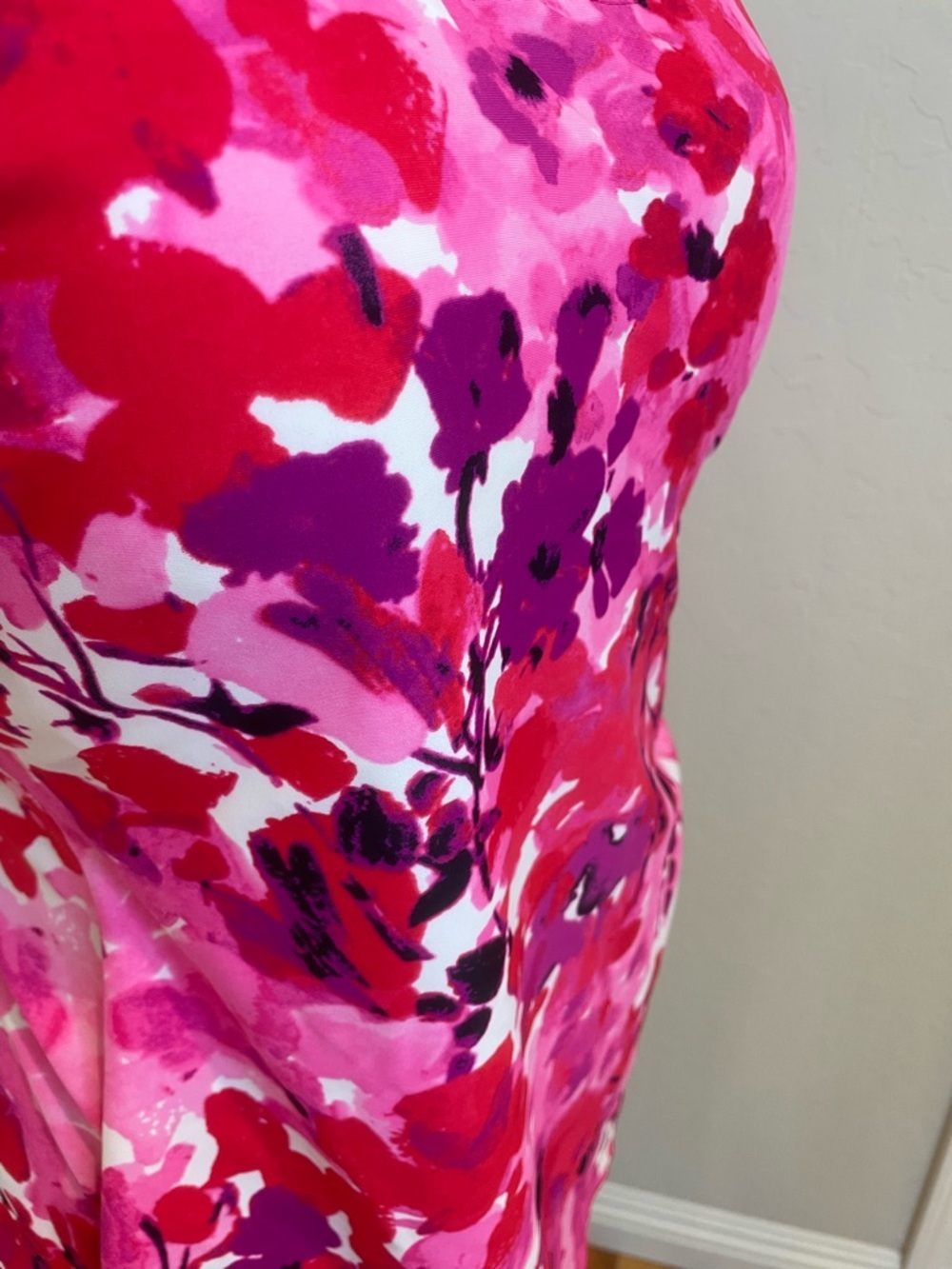Shore Shapes Size 14 One Piece Swimsuit Pink with Faux Wrap Looking Skirt - Picture 3 of 13